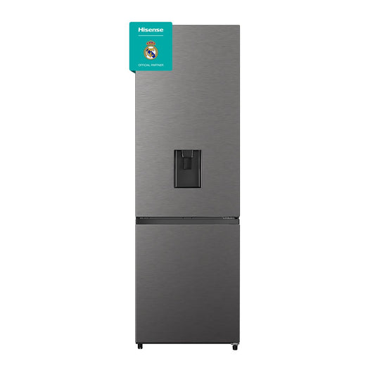 Hisense 263L Bottom Freezer Fridge with Water Dispenser-Titanium Inox