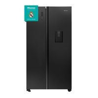 Hisense 508L No Frost Side by Side Fridge with Water Dispenser-Titanium