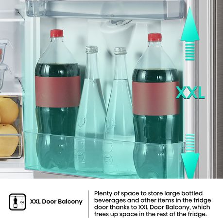 Hisense 263L Bottom Freezer Fridge with Water Dispenser-Titanium Inox