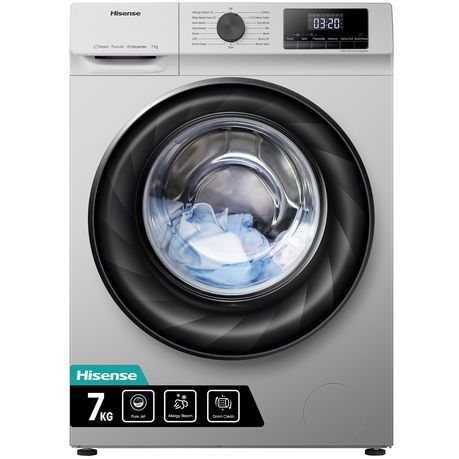 Hisense 7Kg Front Loader Washing Machine with Inverter-Titanium Grey