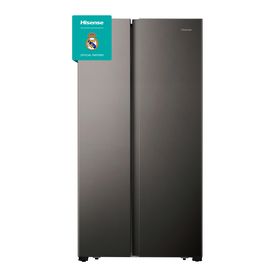 Hisense 508L No Frost Side by Side Fridge Freezer - Titanium Inox