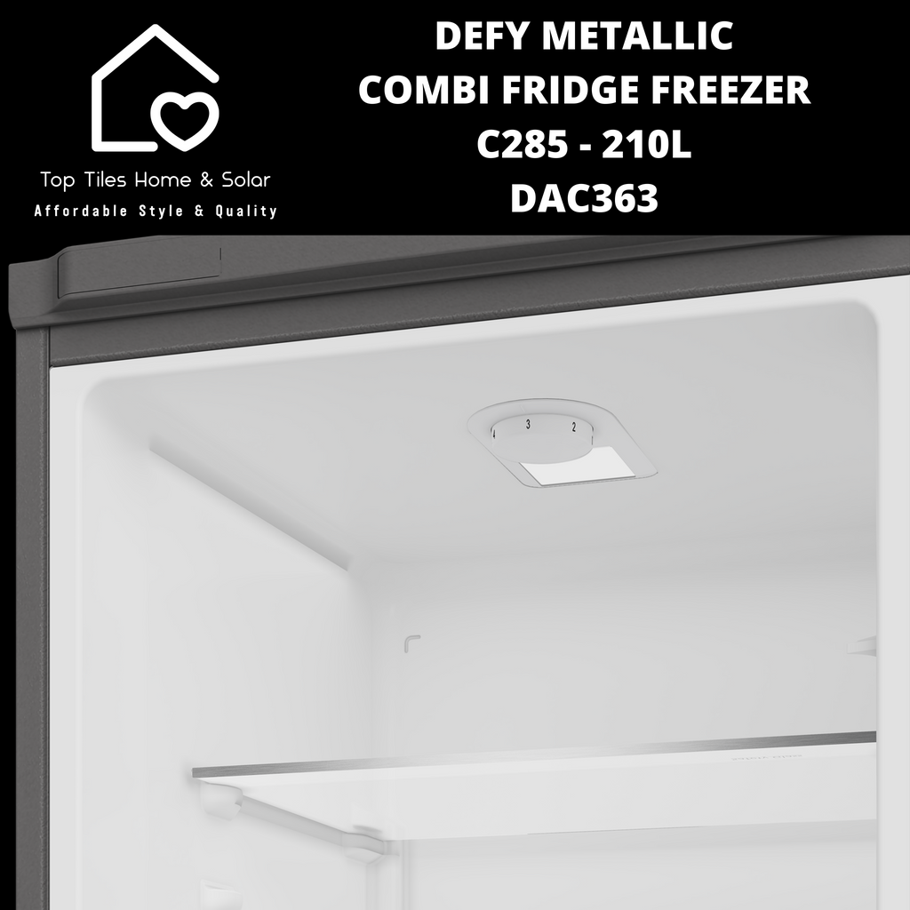 Defy 210L Bottom Mount freezer Fridge DAC363 - Metallic