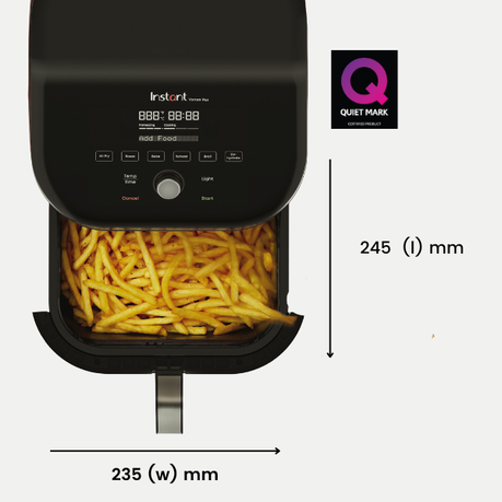 Instant Vortex Plus Air Fryer with ClearCook Window, QuietMark approved