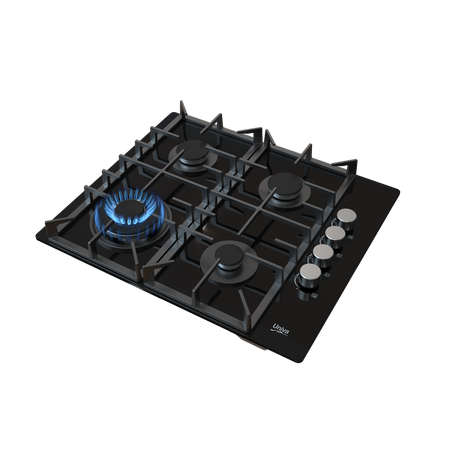 Univa 4 Burner Ceran Gas Hob with Battery Ignition