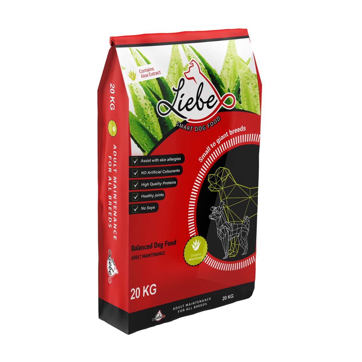 Liebe Smart Dog Food with Aloe Adult - 20kg Bag