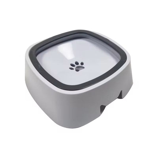 1.5L Non-Slip Base Spill-Proof Pet Water Bowl - White