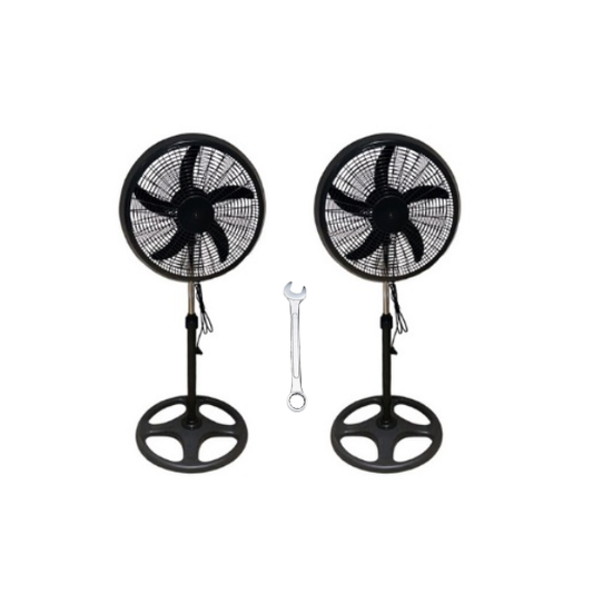 18 Inch Energy Saving Pedestal Fan -Set of 2 with Free Spanner