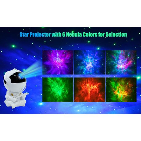 Astronaut Rotatable Mini Nebula Projector Night Light (Black)