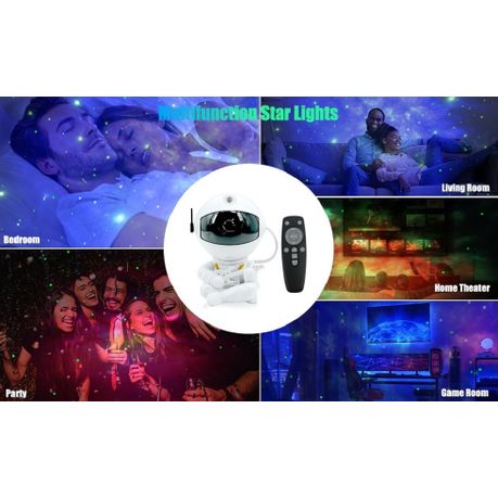 Astronaut Rotatable Mini Nebula Projector Night Light (Black)