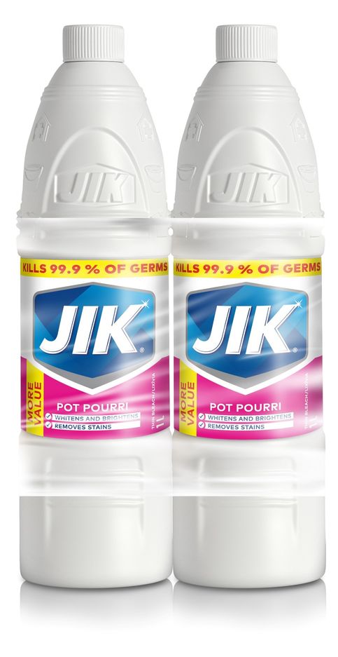 JIK 6 x 500ml, Germ Killing, Liquid Thin Bleach, Stain remover, Lemon