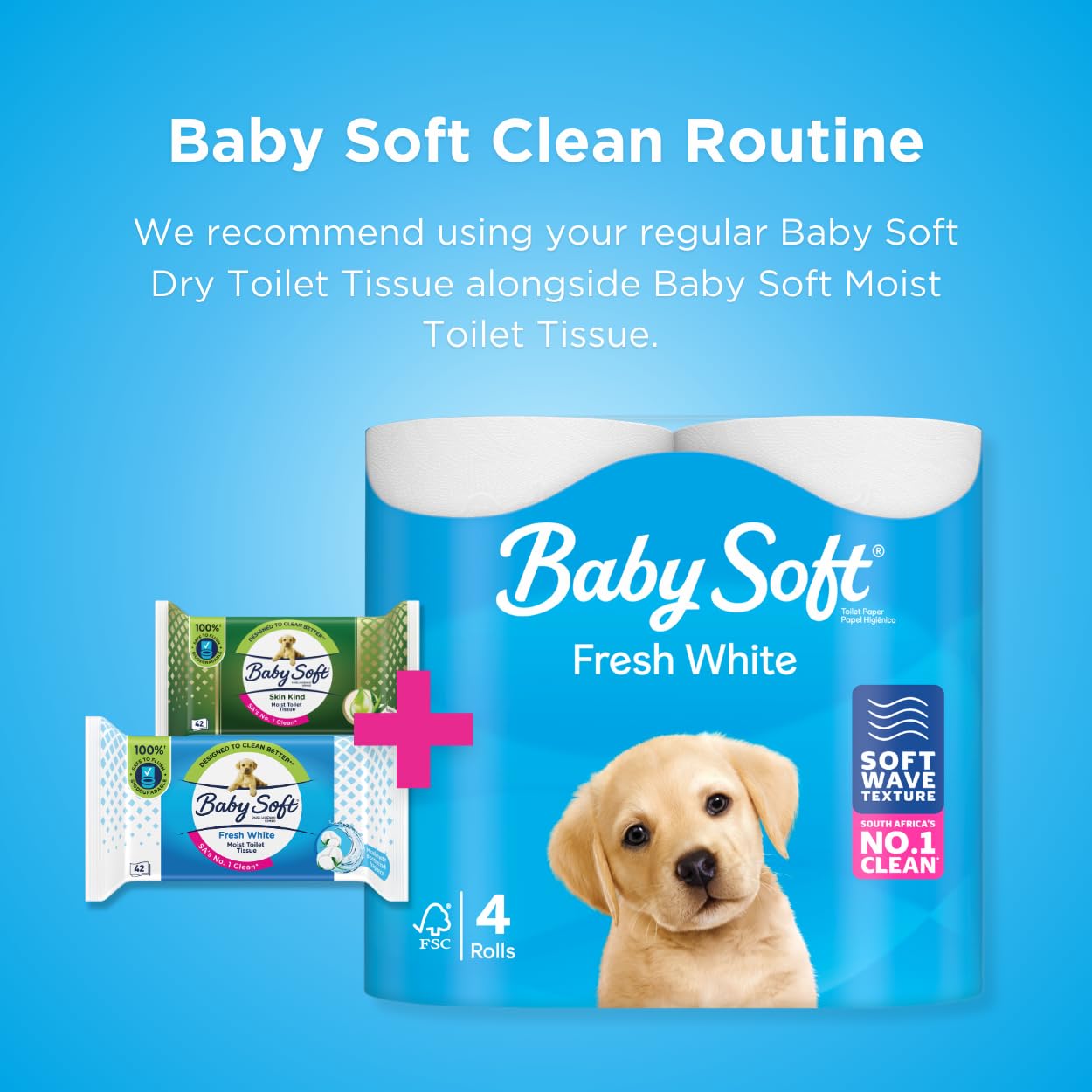 Baby Soft Fresh White 2 Ply Toilet Paper - Pack of 24