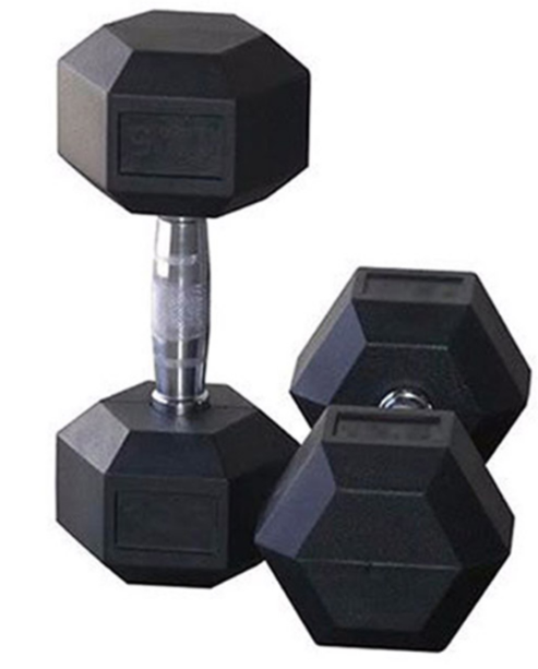 GetUp Rubber Hex Dumbbell - Various Weights