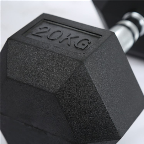 GetUp Rubber Hex Dumbbell - Various Weights