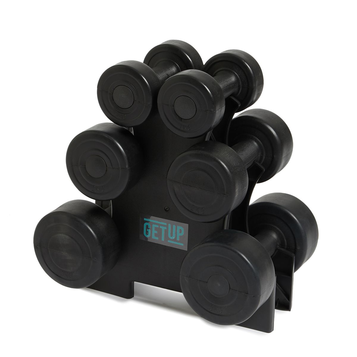 GetUp Male Dumbbell Set & Stand - 12kg