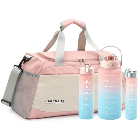 Fashionable Sports Gym Travel Duffel Bag & 3Piece Water Bottle