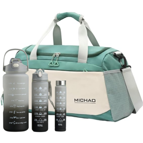 Fashionable Sports Gym Travel Duffel Bag & 3Piece Water Bottle