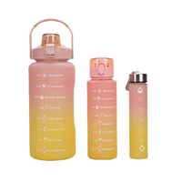 Pastel Nesting Ombre Motivational Water Bottles - 3-Piece