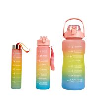 Pastel Nesting Ombre Motivational Water Bottles - 3-Piece