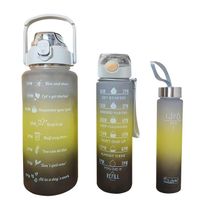 Pastel Nesting Ombre Motivational Water Bottles - 3-Piece