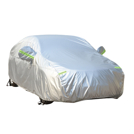 Silver Weatherproof Car Cover Material Thickened Scratch Resistant - Sedan