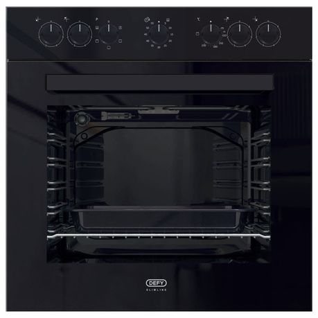 Defy 60cm Slimline Undercounter Oven DBO482E - Black Glass