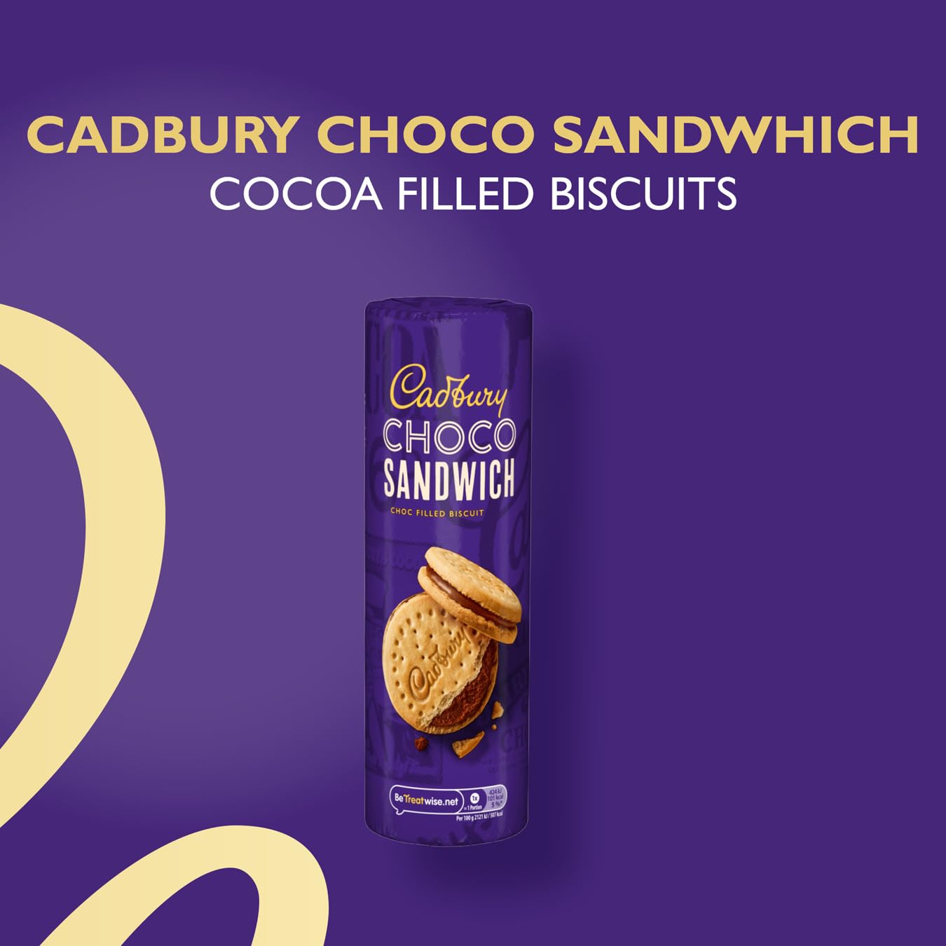 Cadbury Choco Sandwich Milk Chocolate Filled Biscuits Snack