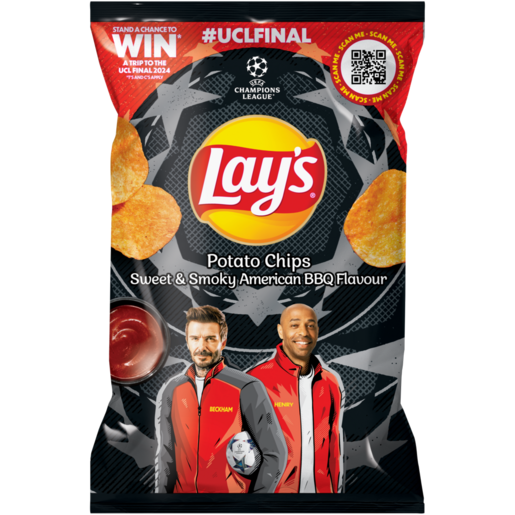 Lays Potato Chips Sweet &  Smokey American BBQ 48x36g