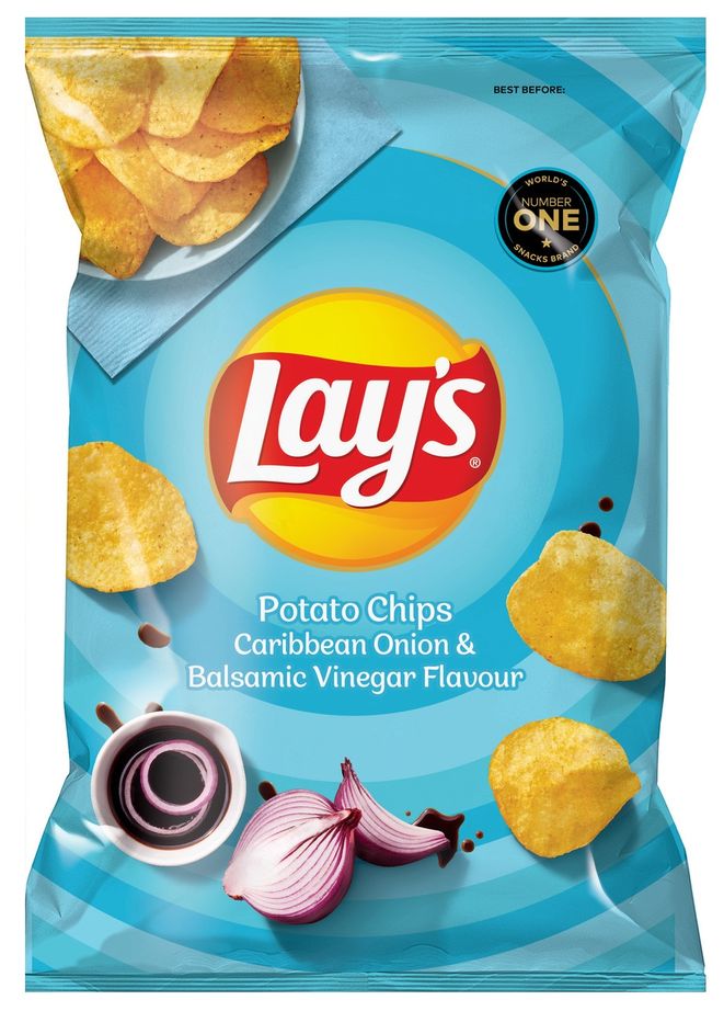 Lays Potato Chips Caribbean Onion & Balsamic Vinegar 48x36g