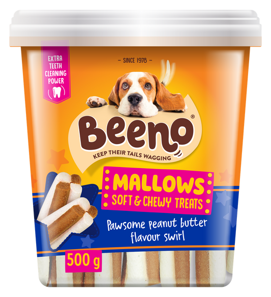 Beeno Mallows Peanut Butter Dog Treats 500g