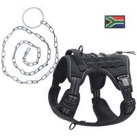 Dog Leash And Harness - No Pull Tactical Dog Harness + SA Patch + Leash