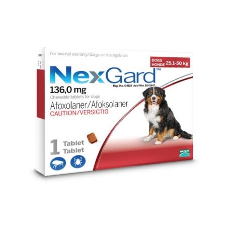 NexGard Chewables Tick & Flea Control for X-Large Dogs - 1 Tablet