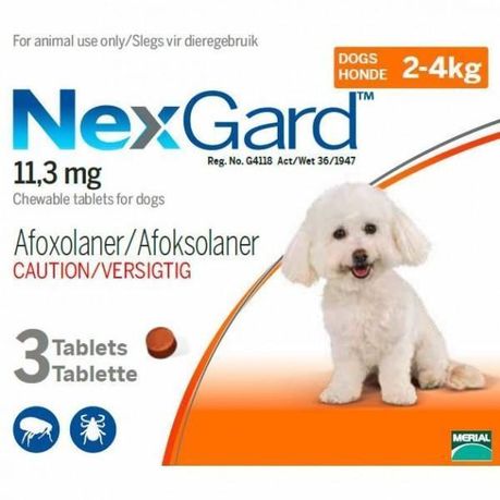 NexGard Chewables Tick & Flea Control for Small Dogs - 3 Tablets