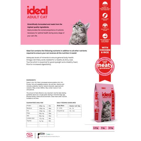 Ideal Cat Dry Food - Made with Meaty Goodness 5kg