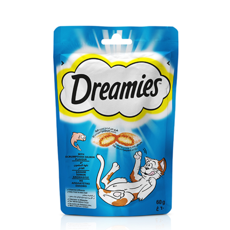 Dreamies Dry Cat Treats Salmon 6 x 60g