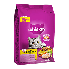 Whiskas Dry Adult Cat Food with Fish Flavour 900g