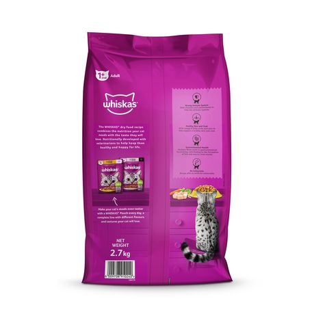 Whiskas Dry Adult Cat Food Chicken 2.7 KG